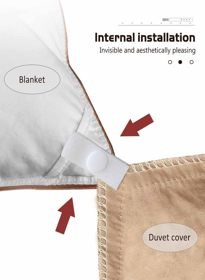 Fizzest Duvet Snaps to Hold Comforter，Duvet Clips Fasteners Inside，Hacks to Keep Duvet Cover in Place，Quilt Clips (8, White) - Image 3