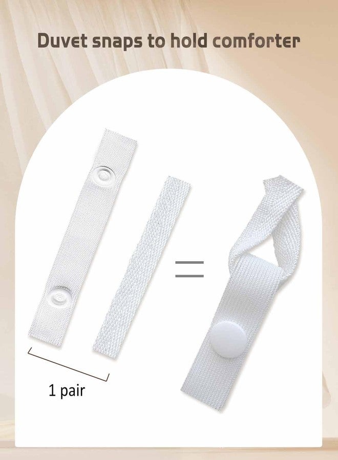 Fizzest Duvet Snaps to Hold Comforter，Duvet Clips Fasteners Inside，Hacks to Keep Duvet Cover in Place，Quilt Clips (8, White) - Image 2