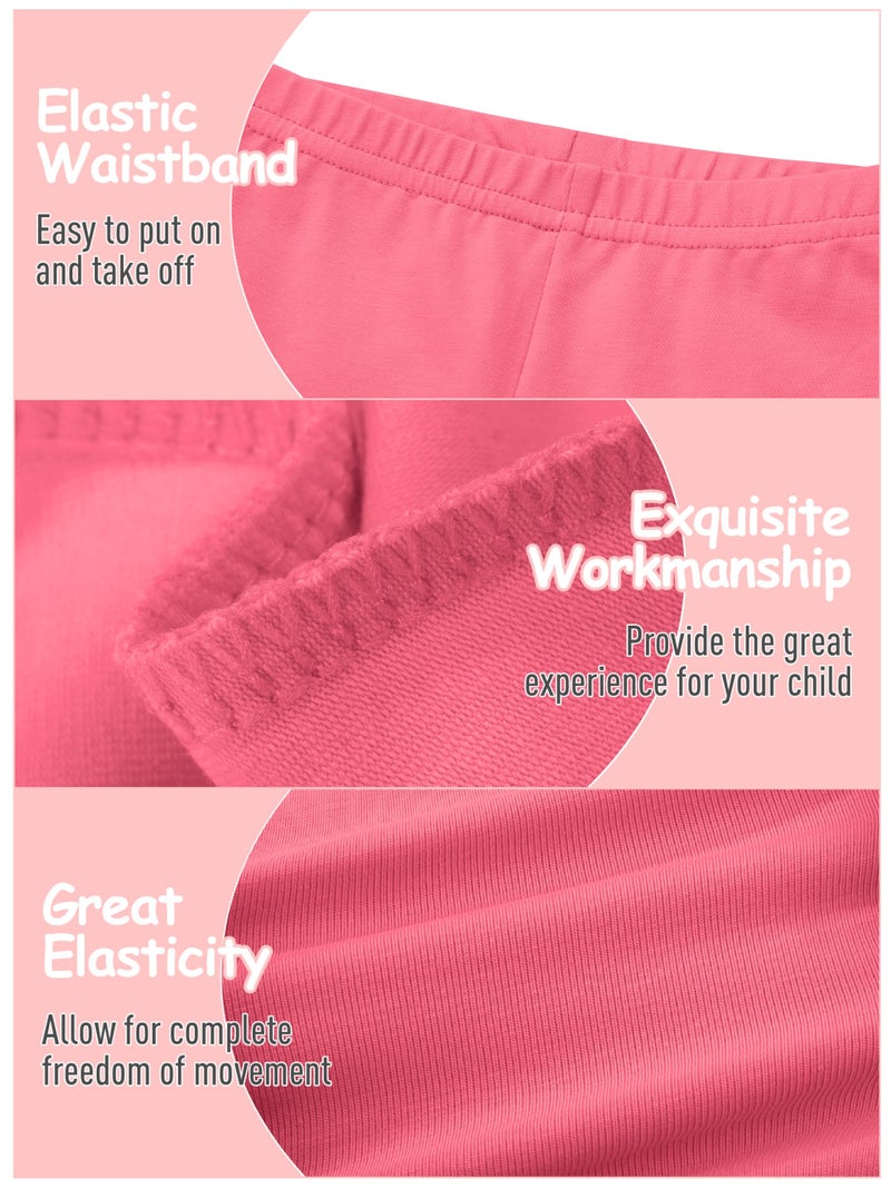 Resinta Toddler and Baby Girls Leggings Pants Full Length Cotton Basic Leggings Multipack Stretchy Soft Tights Pants - Image 5