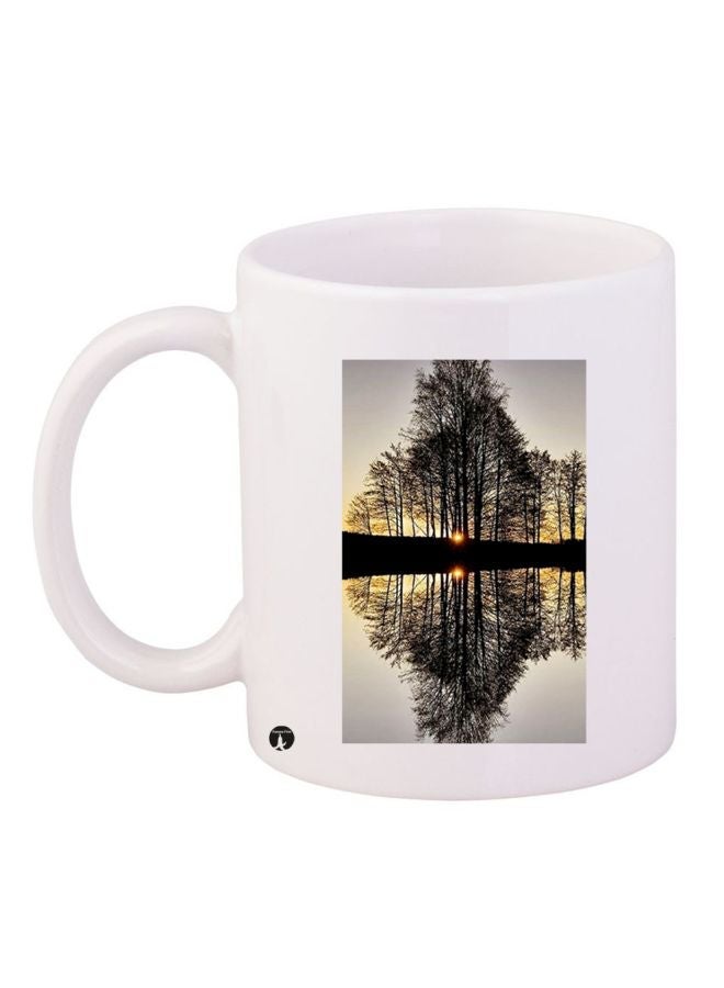 RYN Trees Printed Coffee Mug White/Grey/Black 11ounce