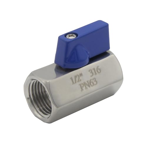 Beduan 12 Mini Ball Valve Stainless Steel Female x Female NPT Thread ShutOff ValvePack of 2 - Image 3
