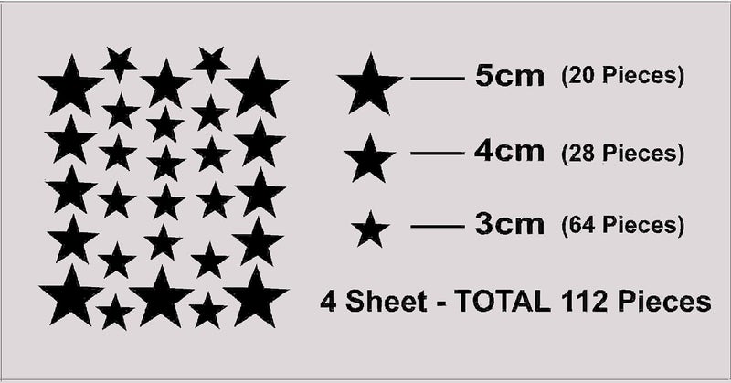 BugyBagy Wall Decals Baby Pink Stars for Kids Room  3-4-5centimeter Mix 112 Pcs  Easy to Peel Easy to Stick  Safe On Walls and Paint  Vinyl Decor by Bugybagy. (Matte Baby Pink)  - Image 4