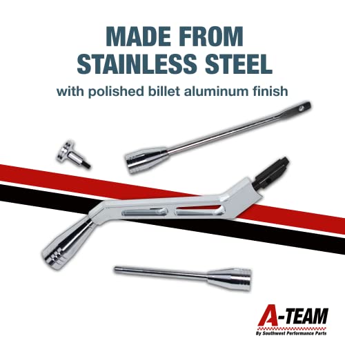 A-Team Performance - Polished Billet Aluminum Column Shifter Lever Turn Signal Hazard Boots Tilt - Compatible with GM Column 1967 to 1994 Chevrolet Buick Oldsmobile Pontiac and Cadillac - Image 5