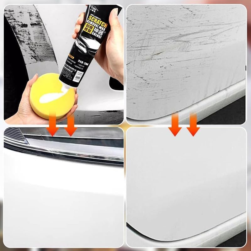 PINKE Car Scratch Repair Paste and Remover Kit - Premium Polishing Wax With Wipe & Sponge for Deep Scratches on Vehicles - Image 4