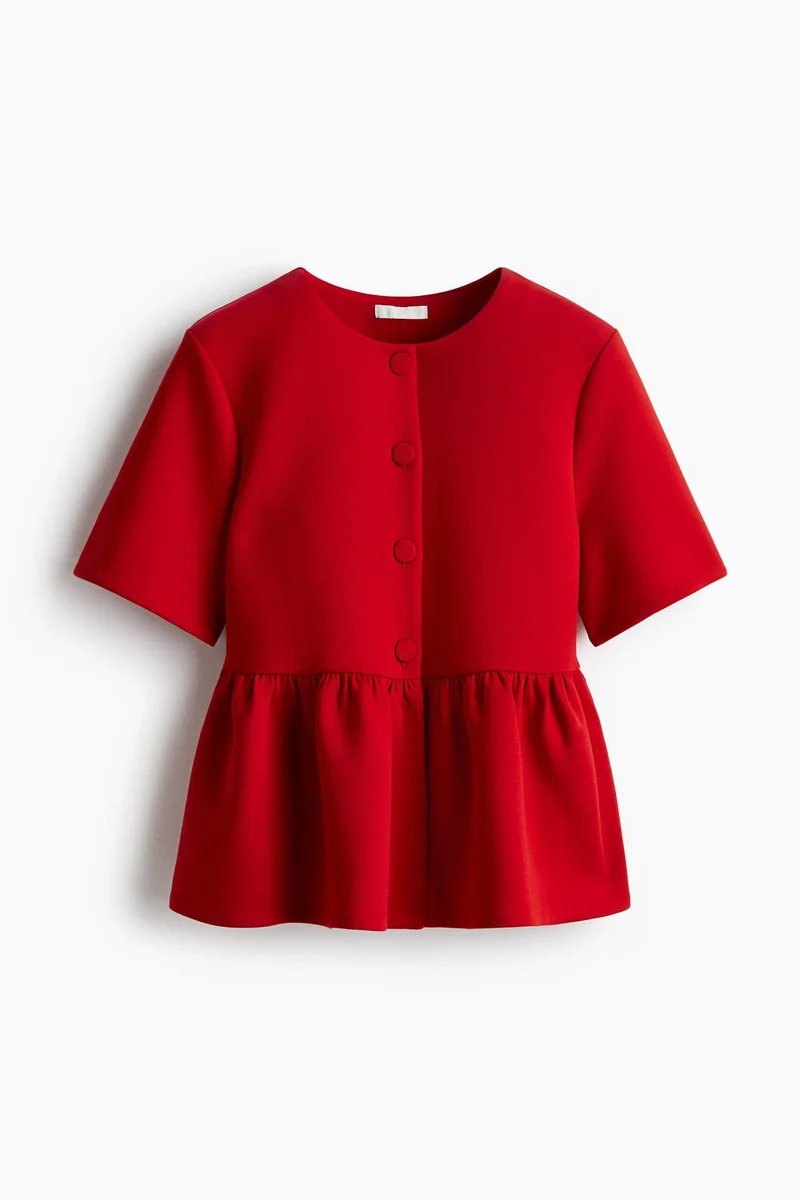 H&M Scuba peplum top