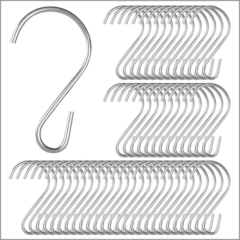 Clip Strip 100 Pack S Hooks for Hanging Displays in Retail 18125 L Open Ended Version Use at Home Hanging Jewelry Kitchenware Keys SH50 - Image 2