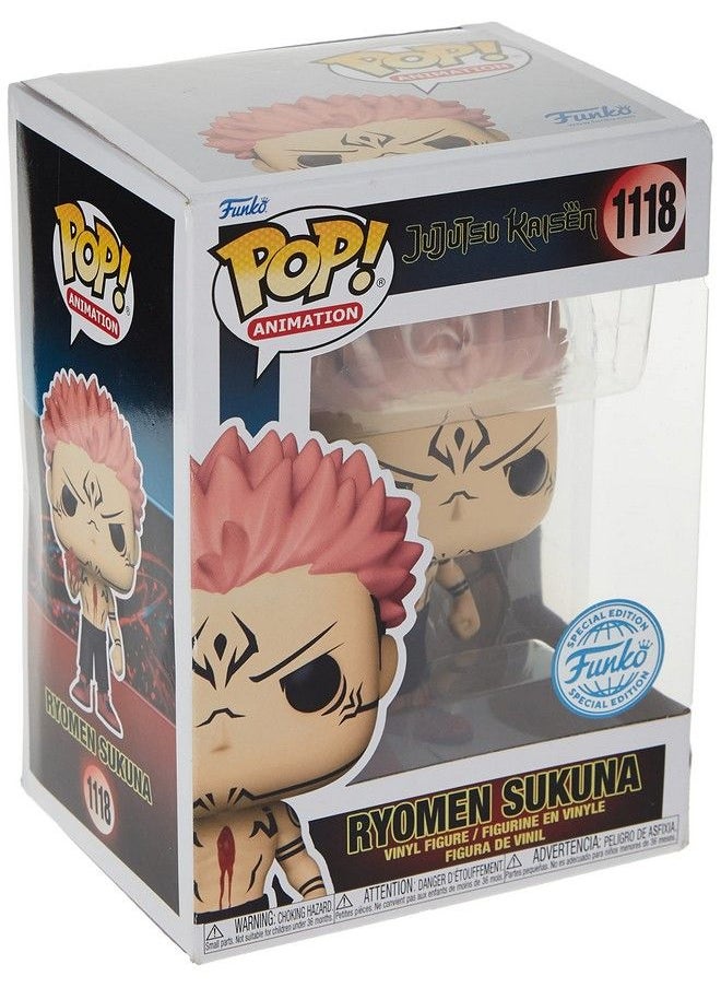 Funko Jujutsu Kaisen Pop & Buddy! Animation Vinyl Figurine Sukuna W/Heart 9 Cm  - Image 4