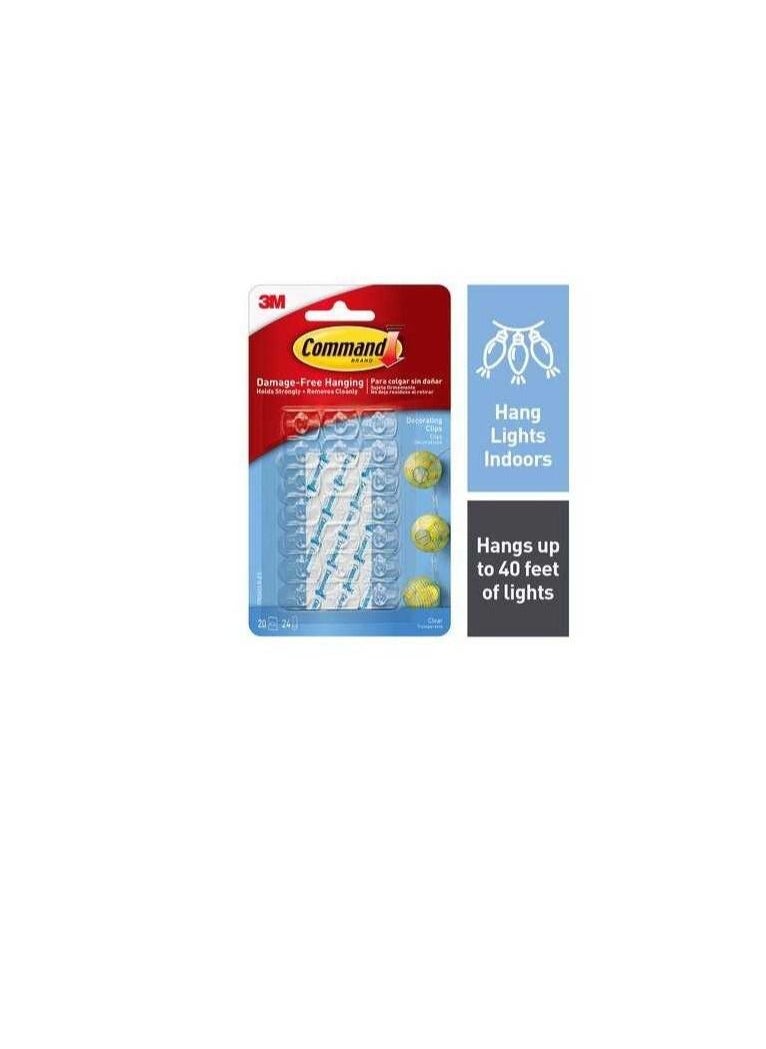 3M - Command™ Clear Decorating Clips - Image 1