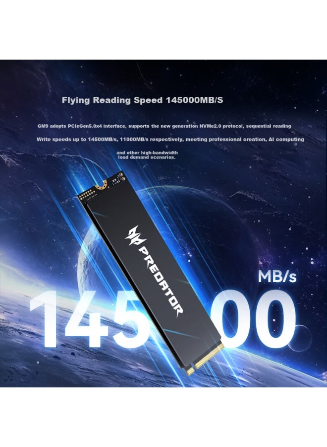 Predator Acer Predator 4tb Ssd, M.2 Interface , Gm9 Series, Nvme Pcie 5.0, Read Speed 14500mb/s, Ai Computer Storage Accessory - Image 1