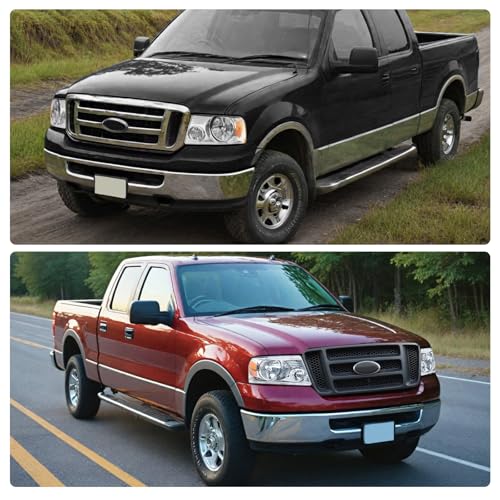 DWVO Headlight Assembly Compatible with 2004 2005 2006 2007 2008 Ford F150 Pickup 2006 2007 2008 Lincoln Mark LT Passenger and Driver Side Chrome Housing Amber Reflector - Image 4