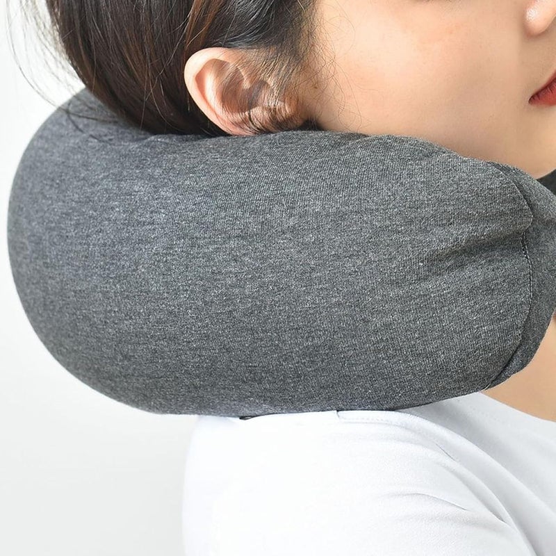 Neck Pillows for Travel, Adjustable Ergonomic Hoodie Travel Pillow, Memory Foam Neck Support for Airplane and Car (Dark Gray) - Image 2