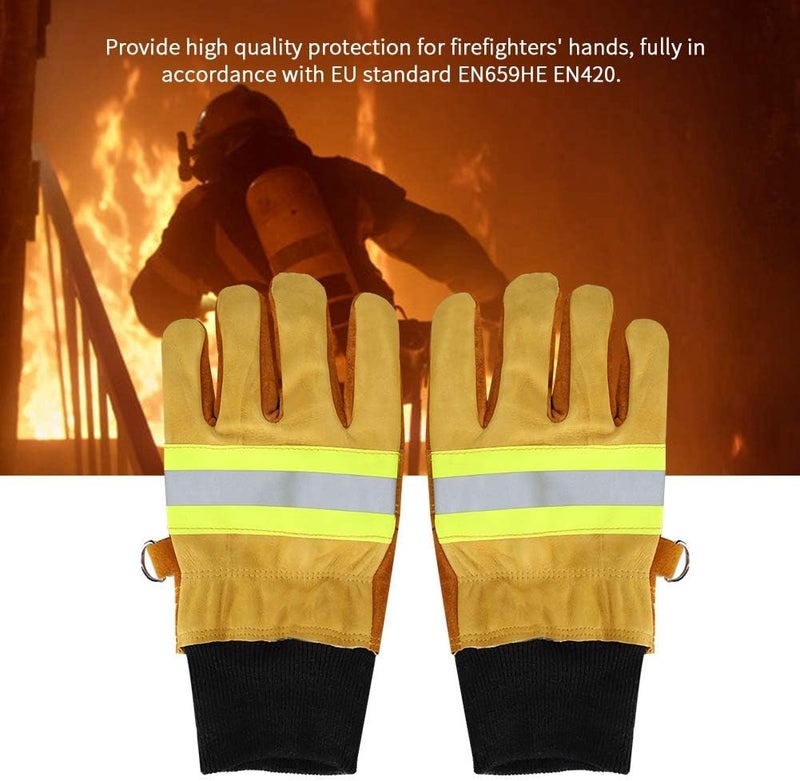 klarako Fireproof Gloves, Pair of EN420 Fire Gloves In Cow Leather Fire Gloves - Image 2
