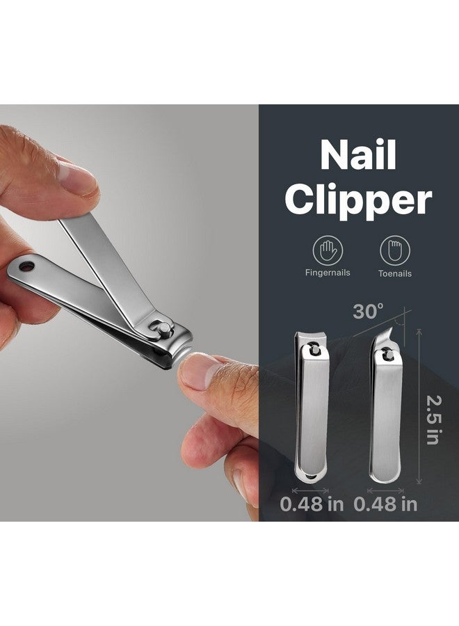 konovo 5-Piece Nail Clippers Set，Stainless Steel Manicure Kit, Nail Grooming Travel Kit, Ail Clippers For Men, Toenail Clippers Or Nail Cutter, Fingernail Clippers For Women, Manicure And Pedicure Kit - Image 3