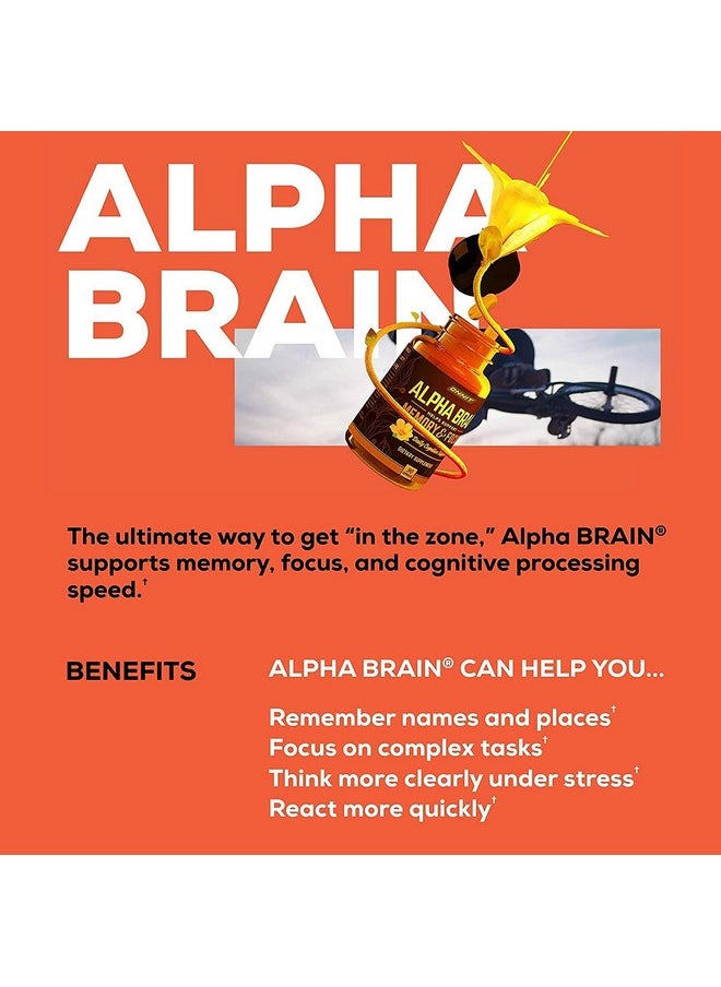 ONNIT Alpha Brain Nootropic Focus Capsules, Nootropics Brain Support Supplement for Memory, Mental Clarity and Cognitive Support with L-Theanine, Vitamin B6 and Huperzine A, 3-Pack (90 Count Total)