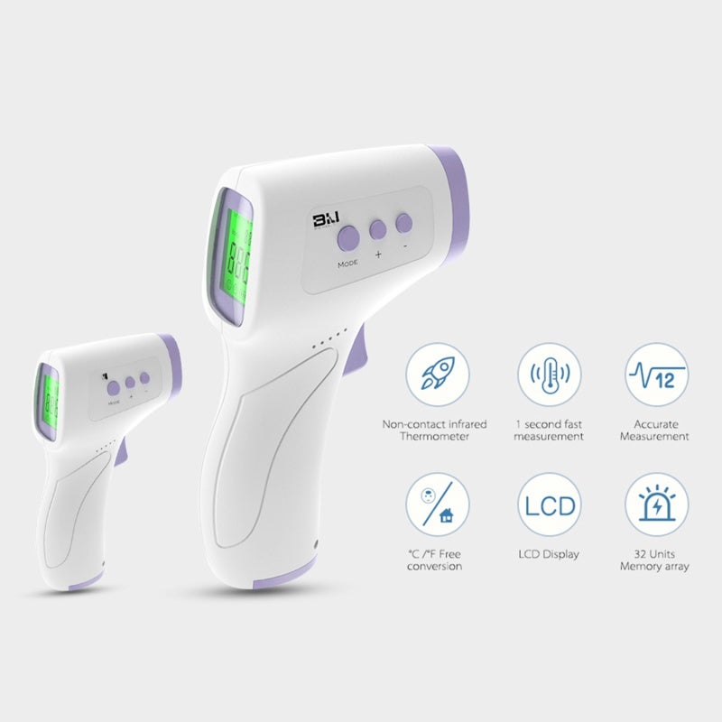Infrared Thermometer: White High-precision Infrared Sensor - Stable Reliable Performance Dual-mode Temperature Tester for Home Daily Health Monitoring & Ambient Object Measurement - Image 5