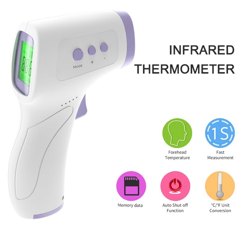 Infrared Thermometer: White High-precision Infrared Sensor - Stable Reliable Performance Dual-mode Temperature Tester for Home Daily Health Monitoring & Ambient Object Measurement - Image 3
