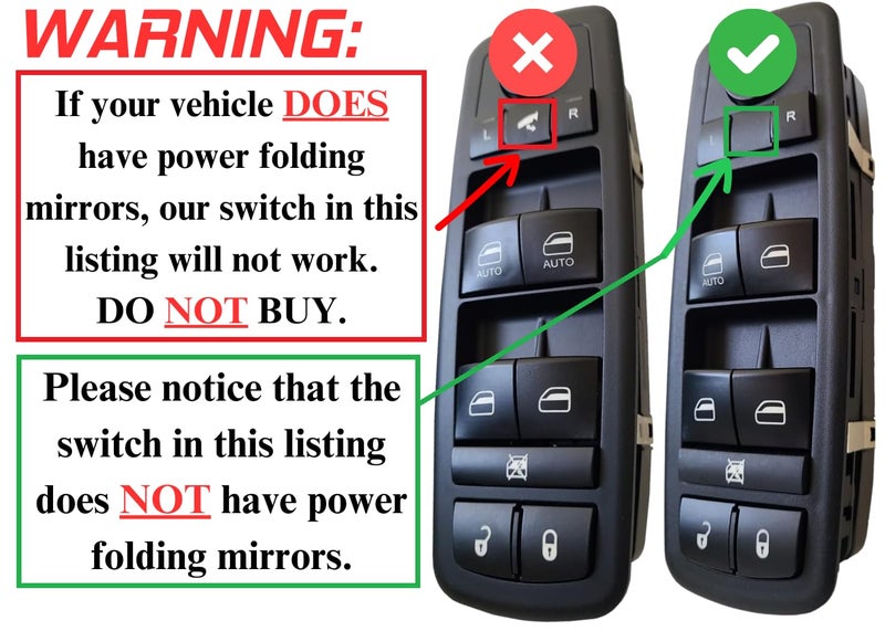 SWITCHDOCTOR Window Master Switch for Jeep Cherokee, Pacifica, and Voyager (2017-2022) - Image 2