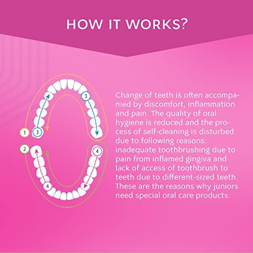 Rocs R.O.C.S. Junior Toothpaste - Enamel Whitening Teeth Gum Protection - for Children 6-12 Years Old - Safe to Swallow - Natural, No Fluoride or Sulfate (Berry Mix, Pack of 1) - Image 5