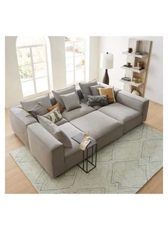 A to Z Furniture Coburn six piece pit sectional Sofa in Beige Color Sectional Sofa with Foam and Fiber Filling 