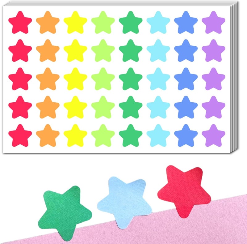 TownStix 800 Pieces 34 inch  Star Stickers for Kids Reward 8 Colors - Image 1