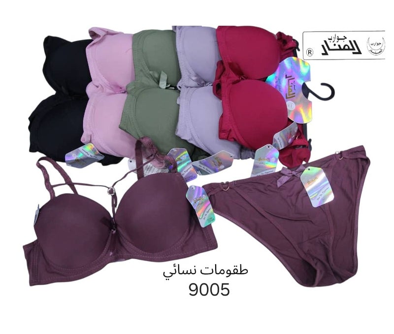 المنار طقومات نسائي انيقه ومريحه (6قطعه سنتيانه+6 قطعه كلسون) - Image 1