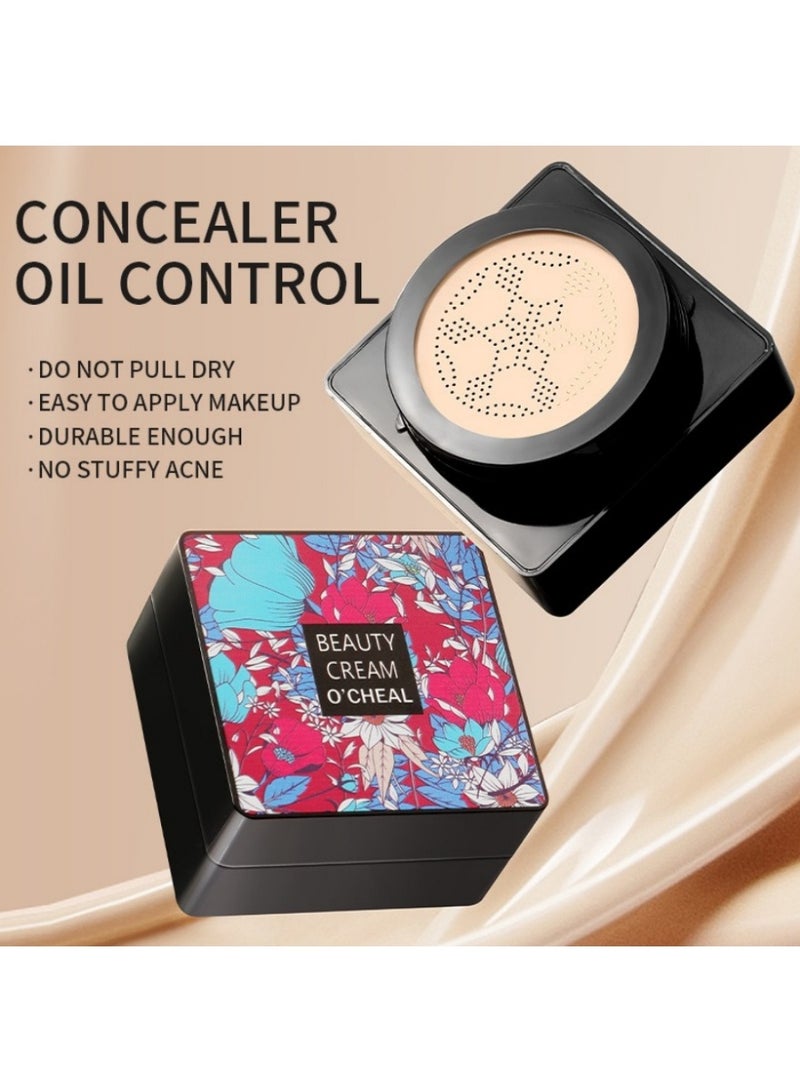 OCHEAL Mushroom Head Cushion BB Cream – Natural Beige Shade 02 – Lightweight, Hydrating & Buildable Coverage with Concealer + Primer Effect - Image 5