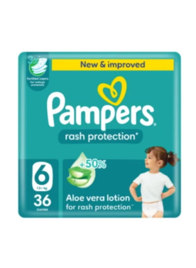 Aloe Vera Taped Diapers Size 6 Mega Pack 36 Count