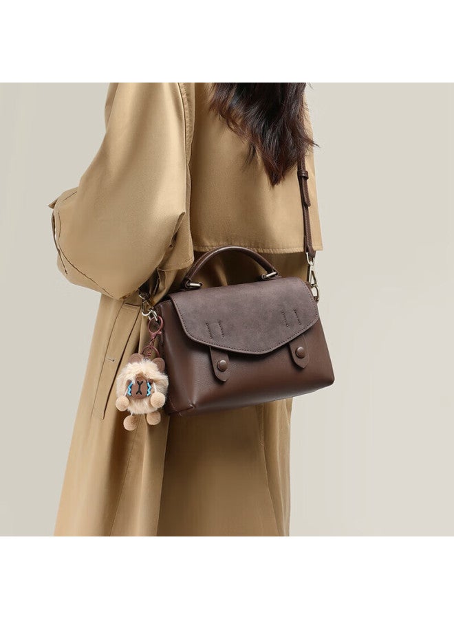 Viney Leather Handbag, Women's Fashion Crossbody Cambridge Bag, Light Luxury Shoulder Bag, Birthday Gift For Girlfriend, Qixi Valentine's Day Present - Image 2