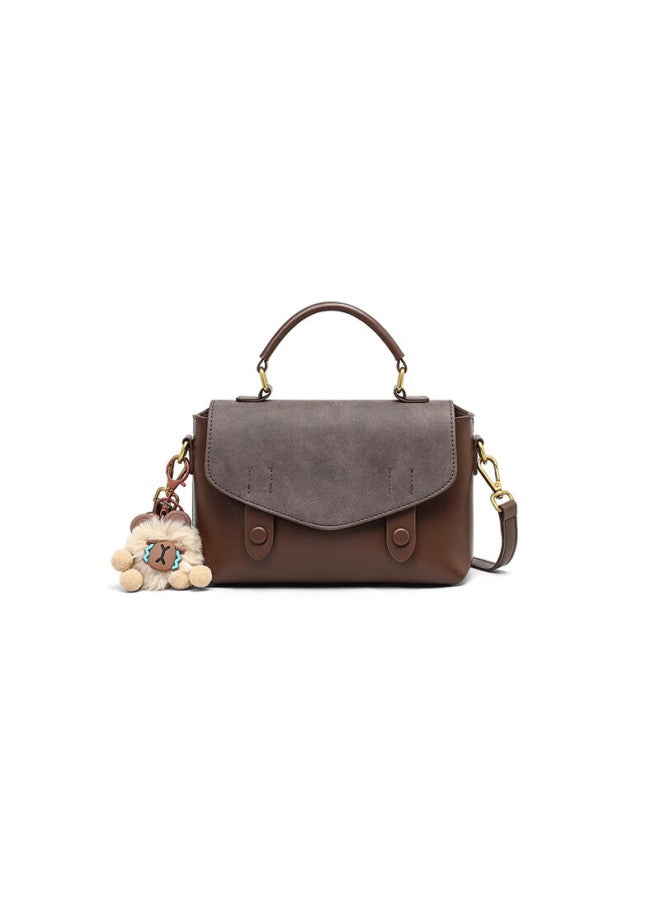 Viney Leather Handbag, Women's Fashion Crossbody Cambridge Bag, Light Luxury Shoulder Bag, Birthday Gift For Girlfriend, Qixi Valentine's Day Present - Image 3