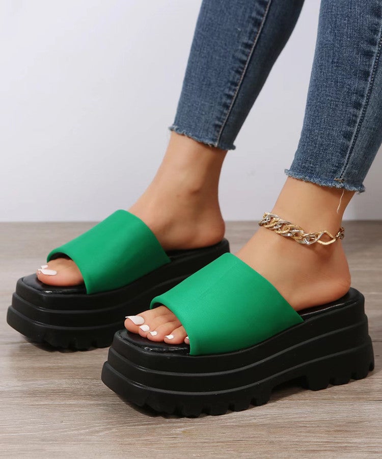 and foreign trade spring and summer new fashion platform cake with thick bottom 43 yards slippers women''s sandals - Image 1