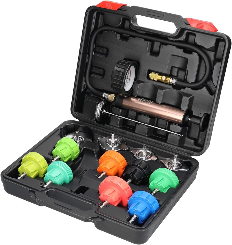 Eacam Universal Car-Tanks-Leak-Detection Automotive-Leakage-Detector Tool Radiator Water-Pressure Tester Auto Air Conditioning Cooling Coolant Vacuum Purge Tool Kit - Image 1