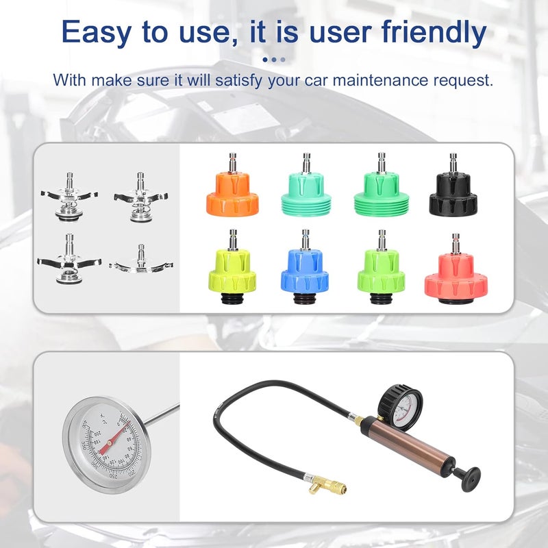 Eacam Universal Car-Tanks-Leak-Detection Automotive-Leakage-Detector Tool Radiator Water-Pressure Tester Auto Air Conditioning Cooling Coolant Vacuum Purge Tool Kit - Image 4
