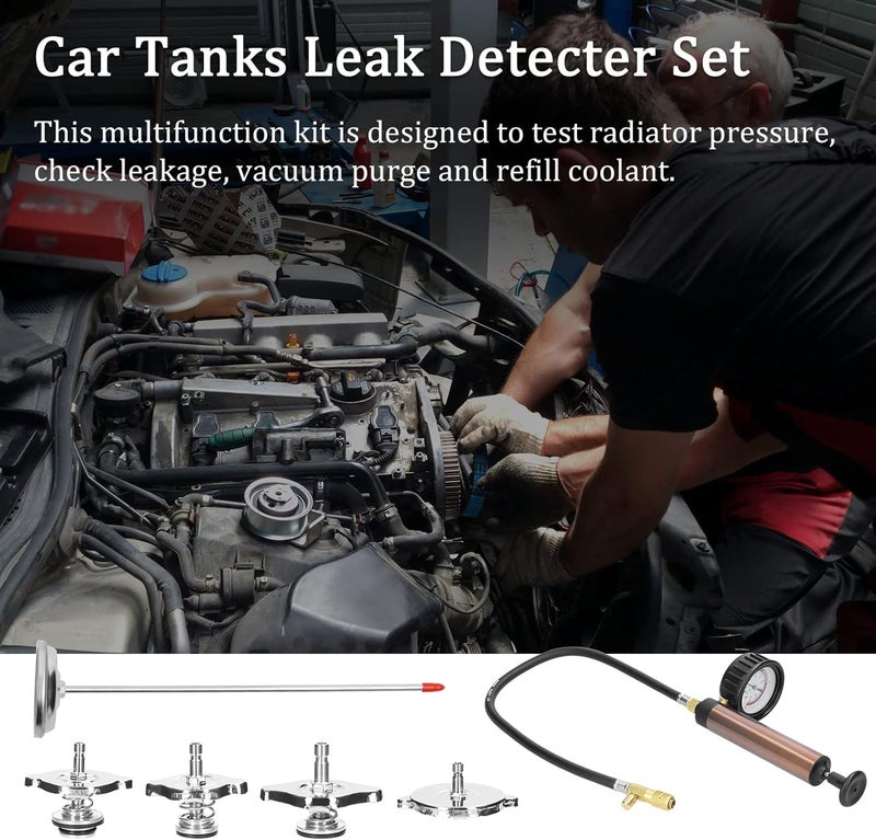 Eacam Universal Car-Tanks-Leak-Detection Automotive-Leakage-Detector Tool Radiator Water-Pressure Tester Auto Air Conditioning Cooling Coolant Vacuum Purge Tool Kit - Image 2