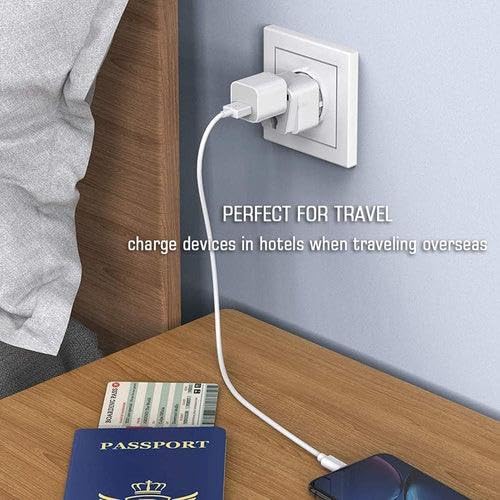 Stackfine 250V Universal 2 Pin to 3 Pin Conversion Plug Type F for Au Us UK to EU Europe Plug Ac Power Travel Adapter  - Image 4