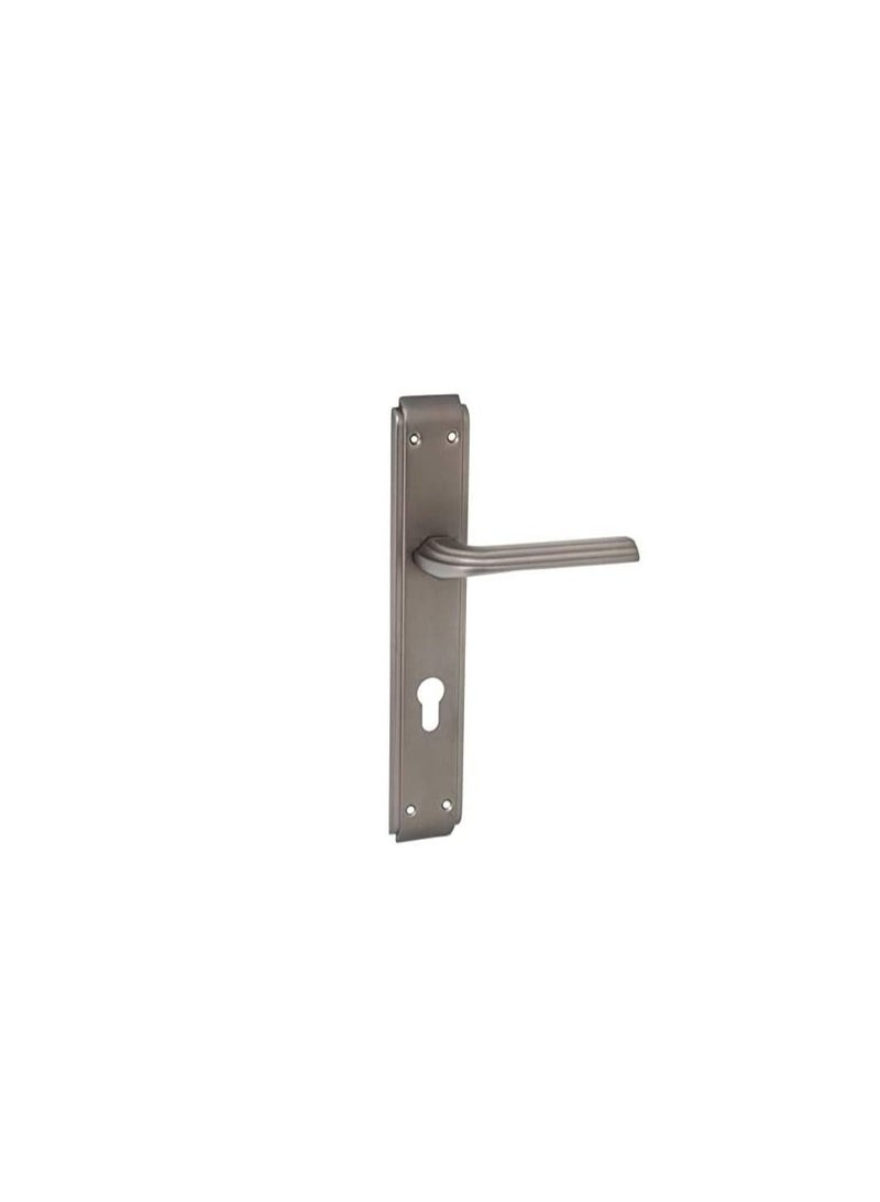 Robustline Door Handle | Aluminum Material | Grey Color | Lines Pattern Handle - Image 1