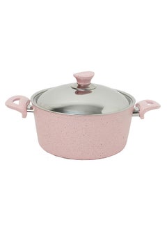 7 Piece Stainless Steel Pink Granite Cookware Set