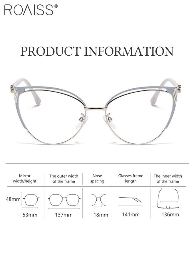 roaiss Women's Blue Light Blocking Glasses, Blue Light Filter Computer Reading Gaming TV Phones Cat Eye Eyeglasses, Fashion Anti Eyestrain Headache Eyewear 53mm - Image 5