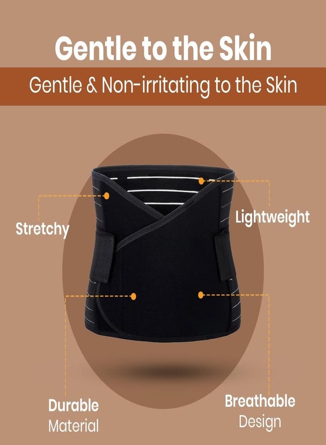 AHC ZIKKU Post Pregnancy Maternity Abdominal Belt/Band for Tummy Reduction, Slimming Waist, Lower Back Pain Relief after Delivery C section (Free Size, Black) - Image 5