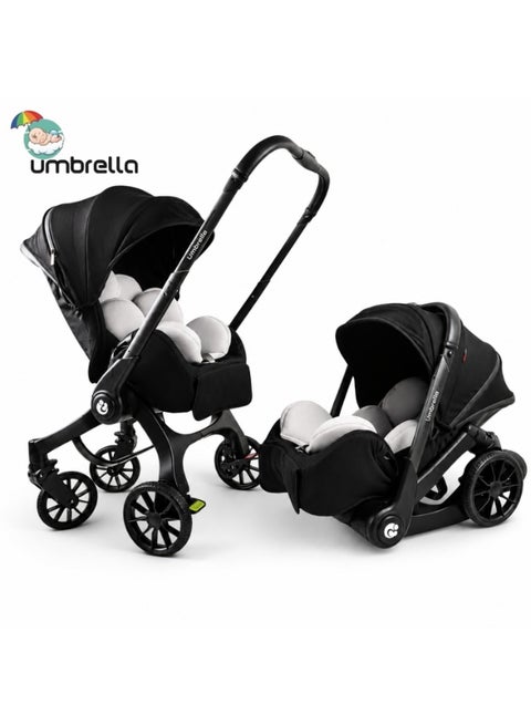 Umbrella X-Plus Stroller and Car Seat: Reversible, multi-position stroller.