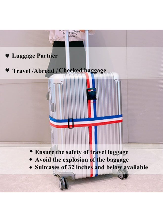 Altheqa Luggage Straps, Bright Colors Adjustable Suitcase Belts with Quick Release Buckle - Image 2