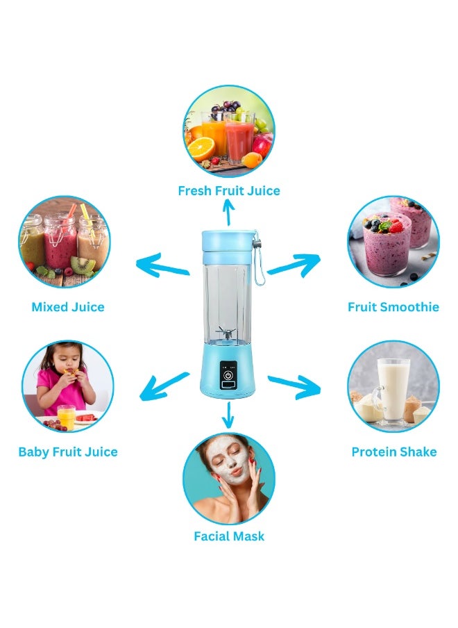 Panvil - Portable Blender,Personal Blender,Travel Blender, JuiceMaker 380ML USB B Type Rechargeable Juicer Mixer | Blender | Multi-Function Juice for Baby Food | Gym | Travel and More - Image 1