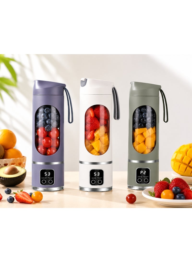Earss Portable Blender,Personal Blender,Travel Blender, JuiceMaker 380ML USB B Type Rechargeable Juicer Mixer | Blender | Multi-Function Juice for Baby Food | Gym | Travel and More - Image 1