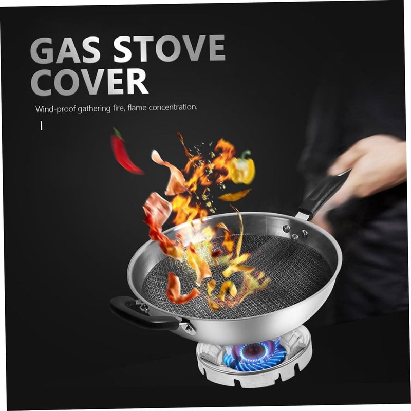 Windproof Gas Stove Cover Splatter Guard for Frying Gas Stove Holder Reducer Wok Stand - Image 3