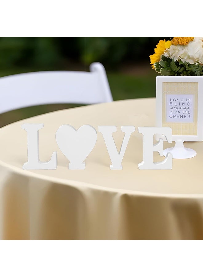 TPGP حروف خشبية بيضاء بطول 6 بوصات - حروف ديكور جدارية غير مكتملة - Image 3