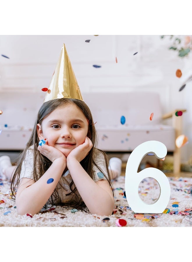 TPGP حروف خشبية بيضاء بطول 6 بوصات - حروف ديكور جدارية غير مكتملة - Image 4