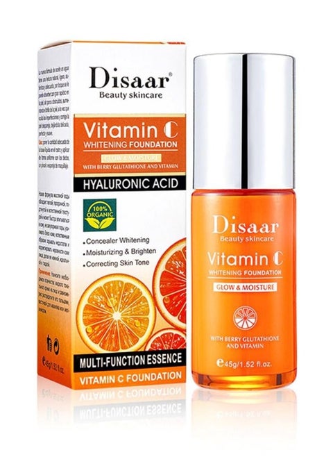 Disaar Water Resistant Whitening Foundation with Vitamin C effectively breaks down stubborn spots and pigmentation