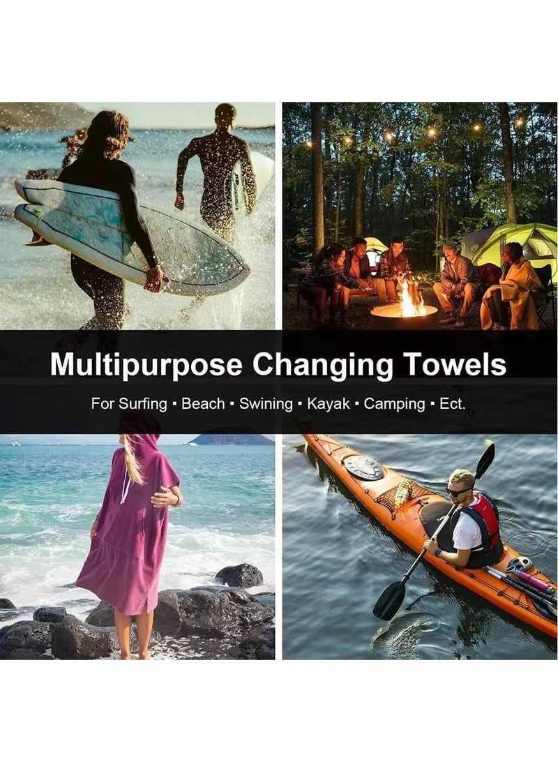 general Microfiber Hooded Wearable Absorbent Quick-drying Beach Bathrobe - Image 2