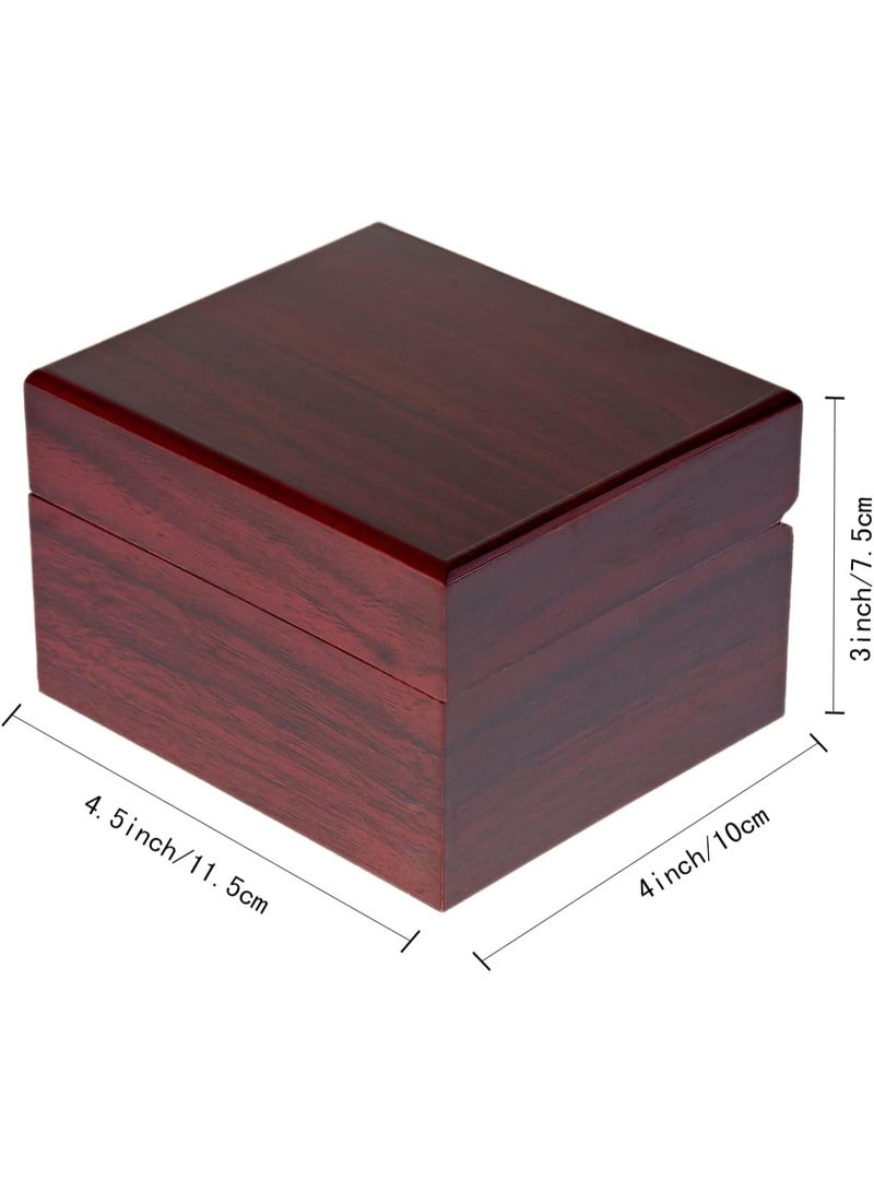 Wooden Single Watch Cases for Men Women, Wood Wrist Watch Bangle Gift Box with Pillow - Image 5