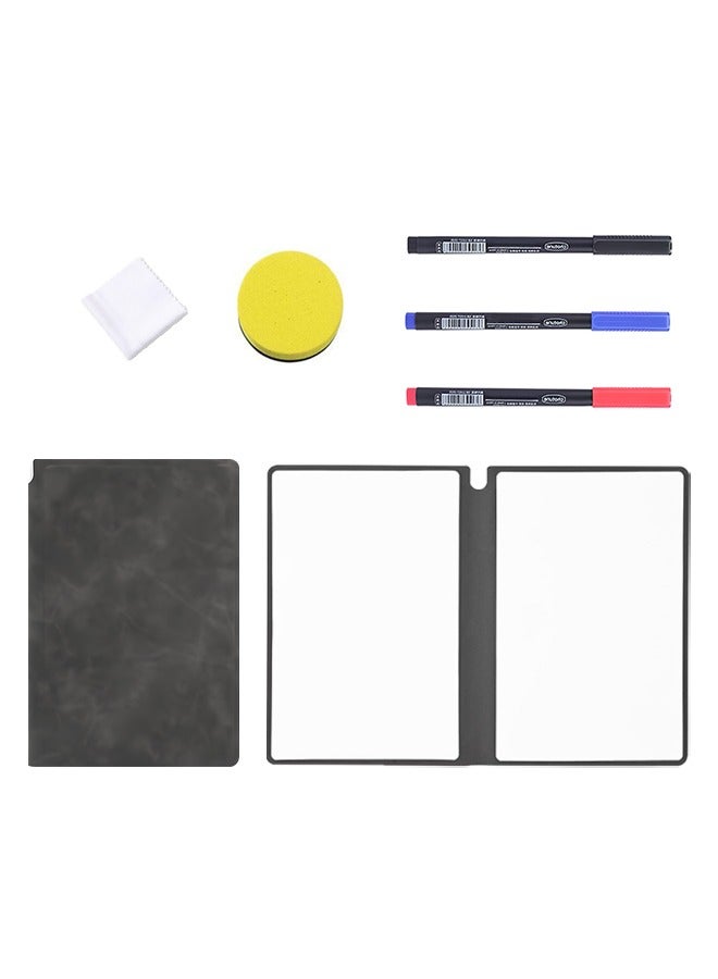 Generic Double-Sided Desk White Boards With 3 Erasable Pens, Erasers, And Wiping Cloths, Portable Dry Erase Board, Easy Mobility And Versatile Use  - Image 1