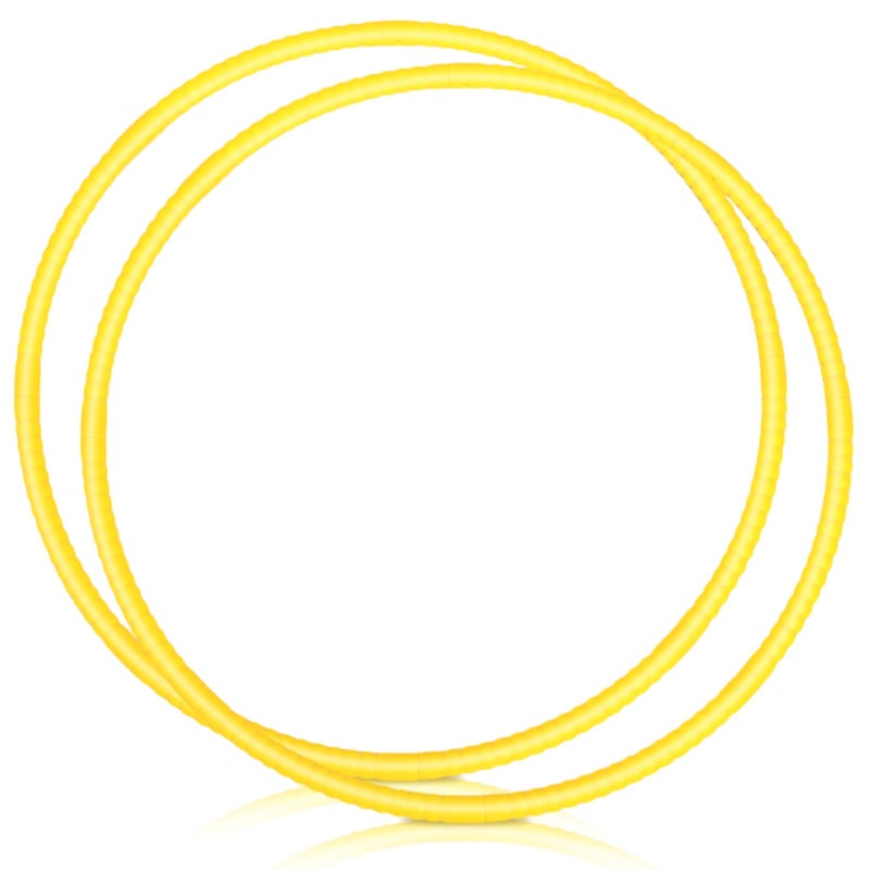 WinnerWhy 2 Pcs Toy Hoop Exercise Hoop Detachable Adjustable Plastic Toy Ring Playground Equipment for School Colored Circles Exercise Ring for Teens Dog Agility EquipmentYellow23 Inch - Image 3